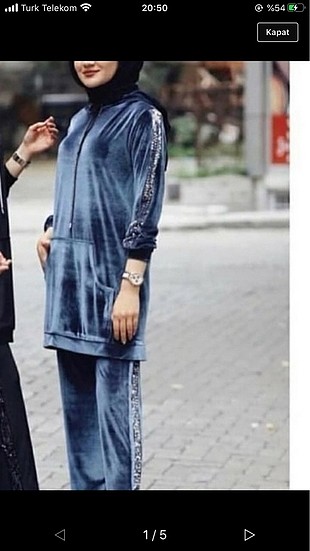 Kadife tesettür takım