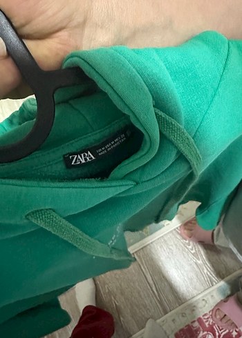 Yeşil Kapüşonlu Oversize Sweatshirt - Görsel 4