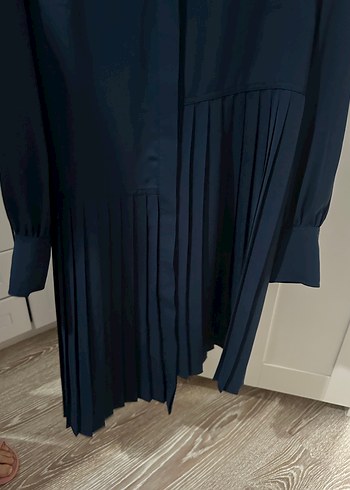 Uzun Kollu, Pilili Mavi Kadın tunik - Görsel 4