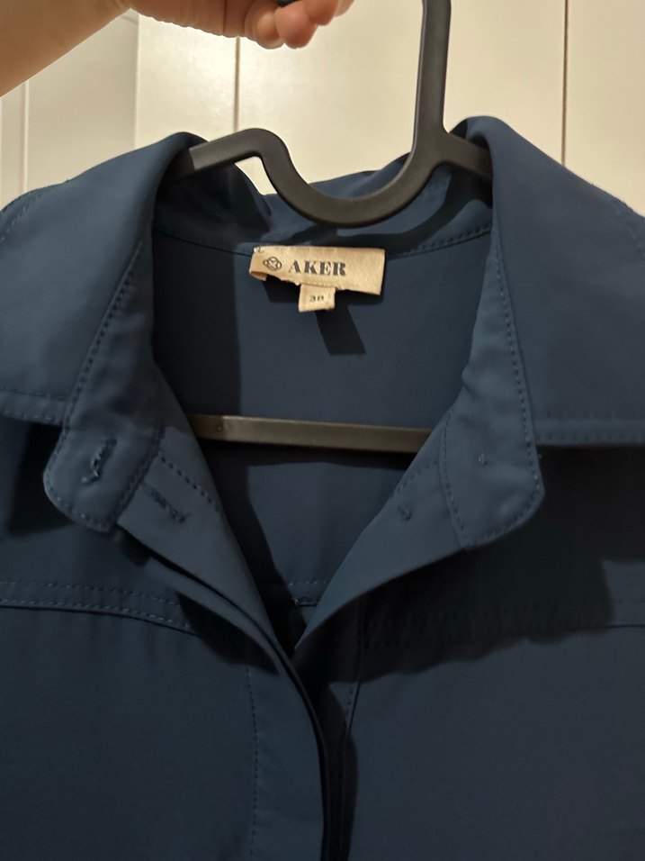 Uzun Kollu, Pilili Mavi Kadın tunik - Görsel 3