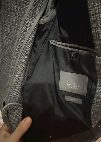 Gri Erkek Düğmeli Midi Ceket - Görsel 5