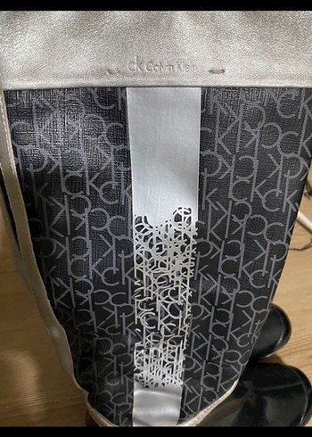 Kadın Siyah Gri Desenli Stiletto Çizme - Görsel 6