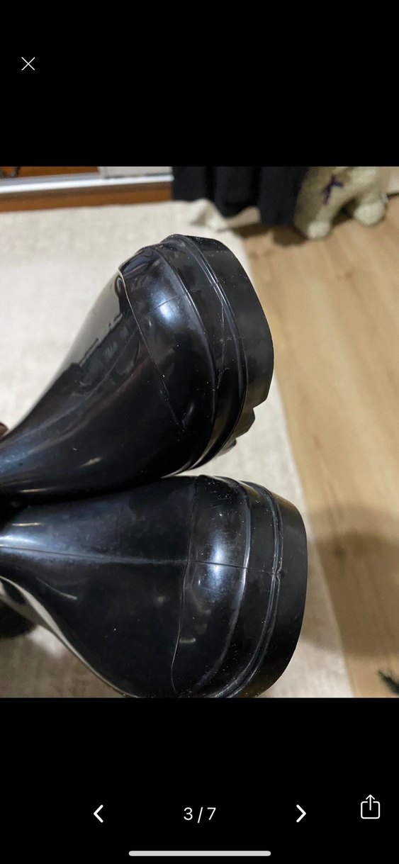 Kadın Siyah Gri Desenli Stiletto Çizme - Görsel 3