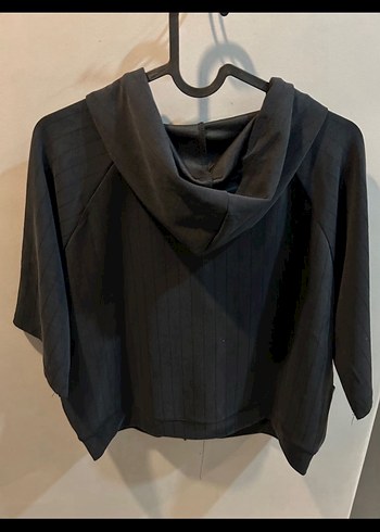 Siyah Fermuarlı Kadın Kısa Kollu Ceket - Görsel 2