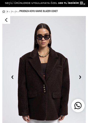 Koyu Kahverengi Deri Blazer Ceket - Görsel 3