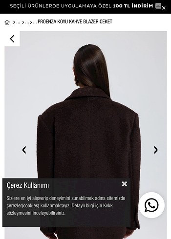Koyu Kahverengi Deri Blazer Ceket - Görsel 5