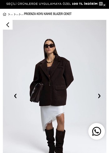 Koyu Kahverengi Deri Blazer Ceket - Görsel 6