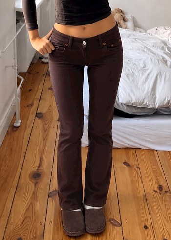 Levis Kahverengi Dusuk Bel Flare Jeans