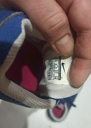 Mavi Erkek Çocuk Nike Spor Ayakkabı Velcro - Görsel 4