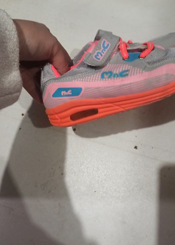 Kız Çocuk Gri Renkli Baskılı Spor Ayakkabı - Görsel 2