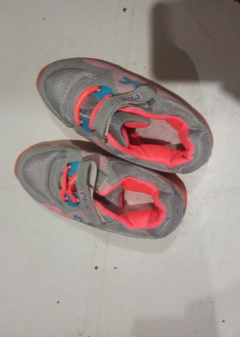 Kız Çocuk Gri Renkli Baskılı Spor Ayakkabı - Görsel 3