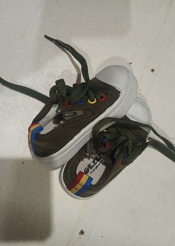 Çocuk Renkli Bağcıklı Spor Ayakkabı - Görsel 4