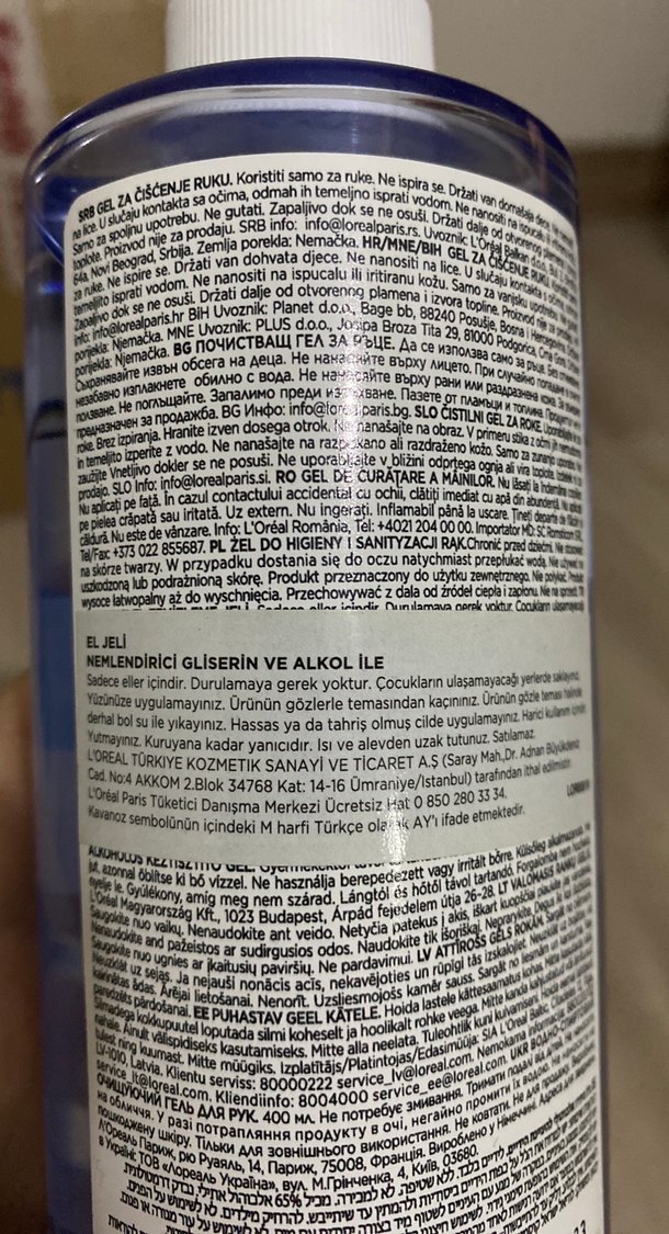 Loreal  nemlenfiricili dezrnfektan - Görsel 2