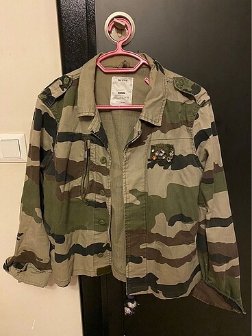 Bershka Kamuflaj Kot Ceket