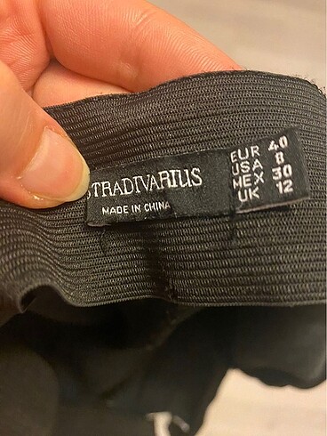 40 Beden siyah Renk Stradivarius Deri Pantolon