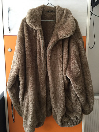38 Beden Kahverengi peluş mont
