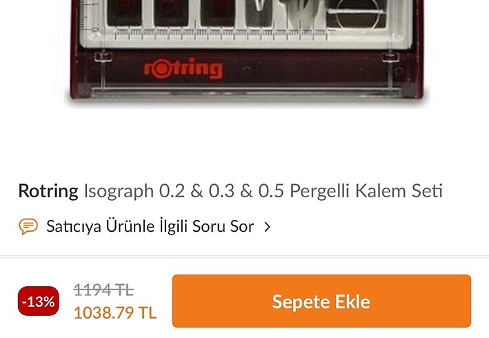 Beden Rotring Rapido set