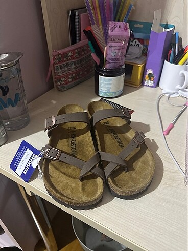 Yepyeni Birkenstock Mayari Kahverengi 38 Numara Terlik