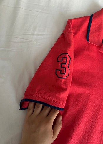 Koyu Kırmızı Kısa Kollu Polo Tişört - Görsel 2