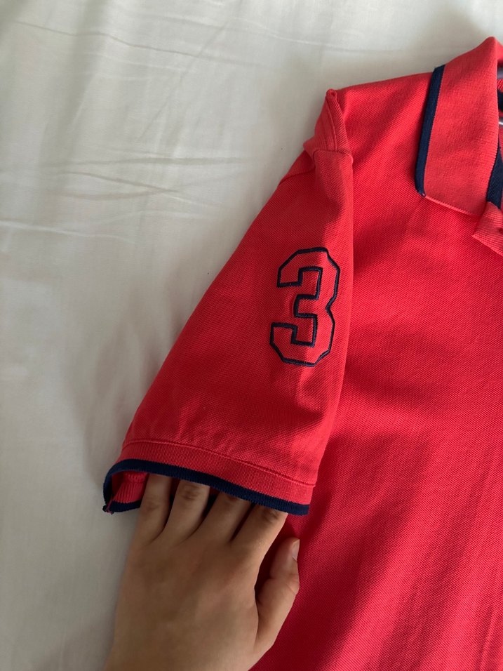 Koyu Kırmızı Kısa Kollu Polo Tişört - Görsel 2