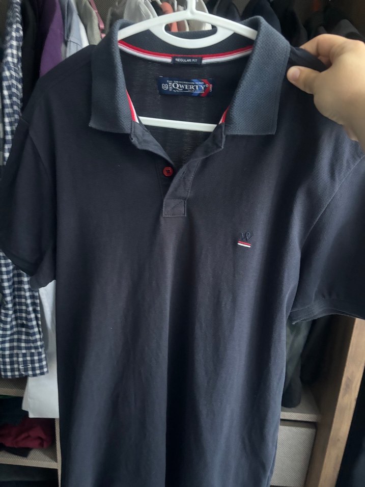 Erkek lacivert Pamuklu Polo Tişört - Görsel 3