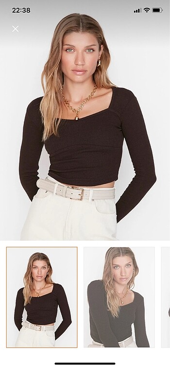 Trendyol & Milla Trendyolmilla crop kahverengi