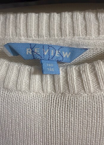 Nakış Detaylı Beyaz Erkek Triko Kazak - Görsel 5