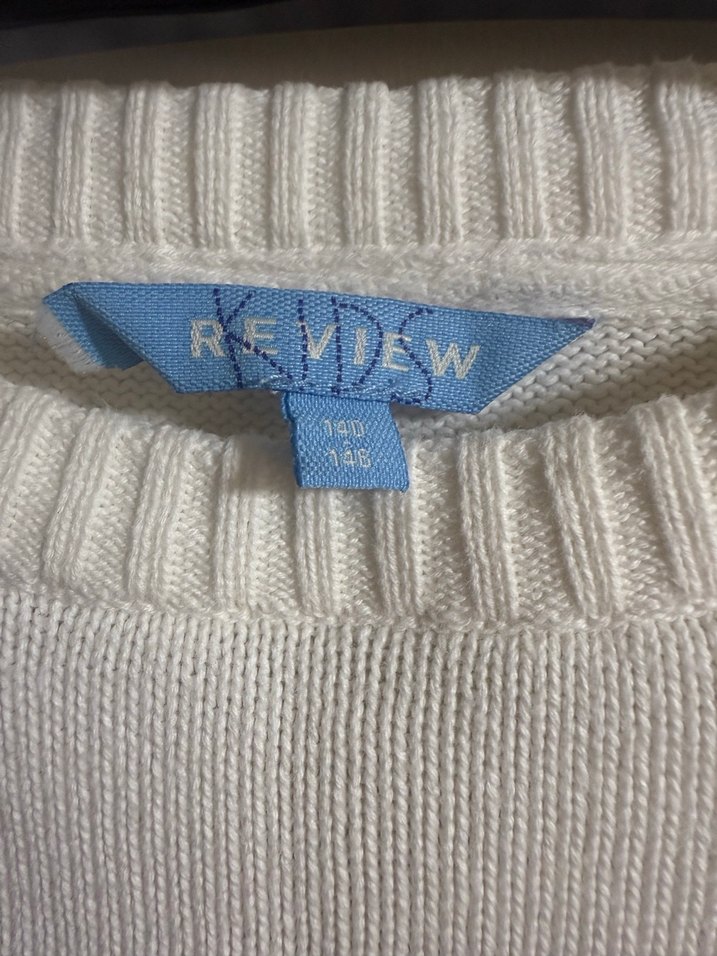 Nakış Detaylı Beyaz Erkek Triko Kazak - Görsel 5