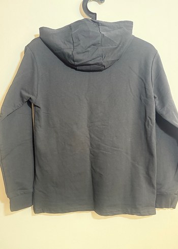 Siyah Baskılı Kapüşonlu Erkek Sweatshirt - Görsel 4