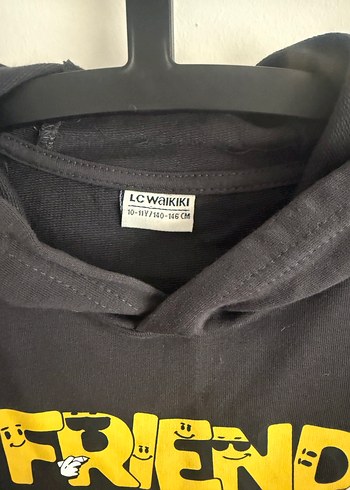 Siyah Baskılı Kapüşonlu Erkek Sweatshirt - Görsel 3