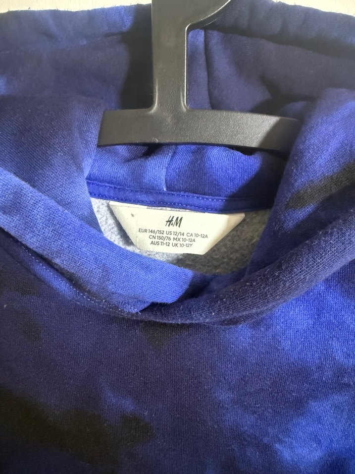 Erkek Çocuk Mavi Kapüşonlu Batik Sweatshirt - Görsel 2