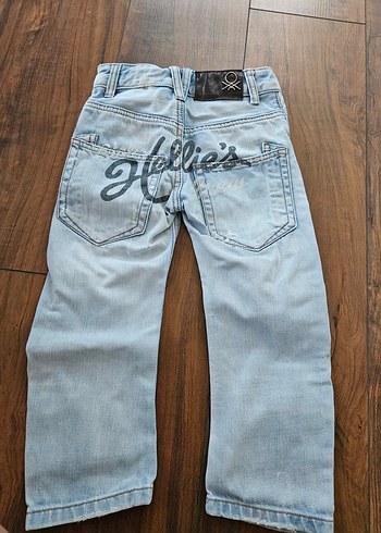 Benetton Erkek Çocuk Mavi Kemerli Denim Pantolon