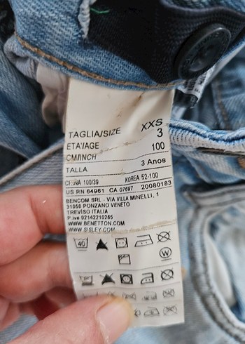 24-36 Ay Beden Erkek Çocuk Mavi Kemerli Denim Pantolon