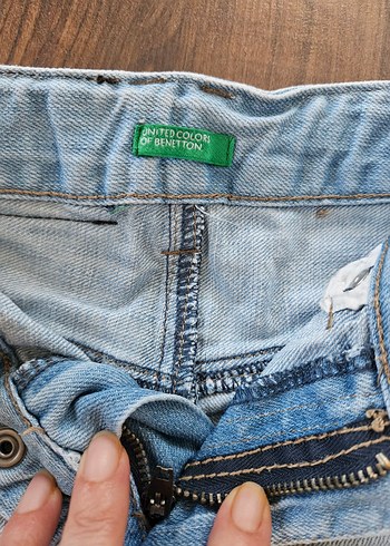 24-36 Ay Beden mavi Renk Erkek Çocuk Mavi Kemerli Denim Pantolon