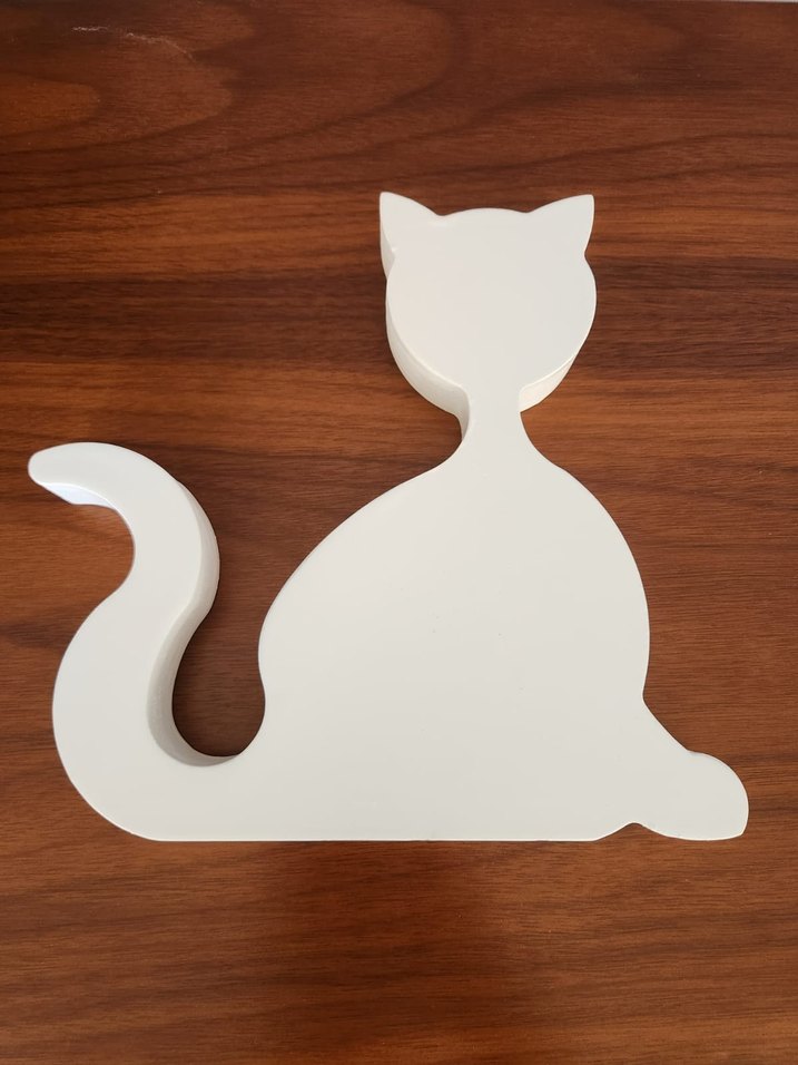 Beyaz Kedi Şeklinde Dekoratif Aksesuar - Görsel 2