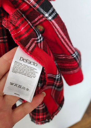 Kız Çocuk Renkli Kareli Düğmeli Elbise - Görsel 4