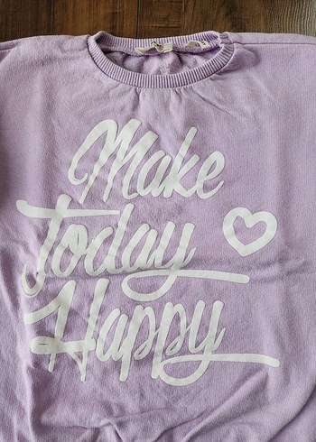 Kız Çocuk Lila Sweatshirt Fırfırlı - Görsel 4