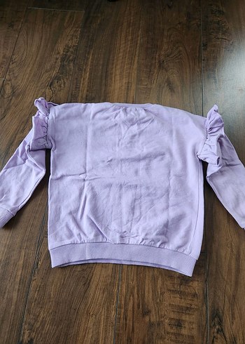 Kız Çocuk Lila Sweatshirt Fırfırlı - Görsel 2