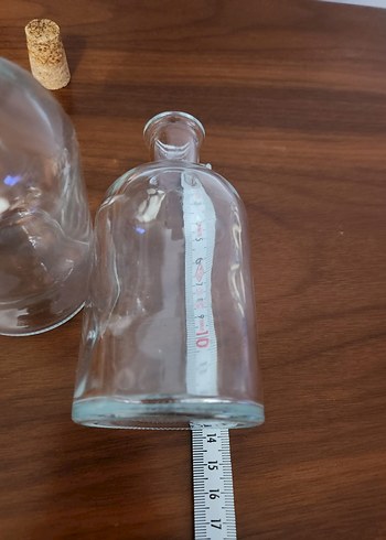 Mantarlı Şeffaf Cam Şişe Seti - Görsel 4