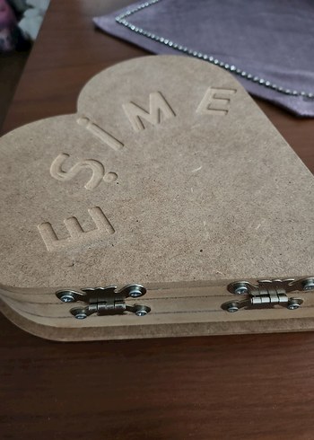 Kalp Şekilli Ahşap kutu - Görsel 2