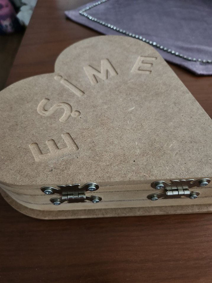 Kalp Şekilli Ahşap kutu - Görsel 2