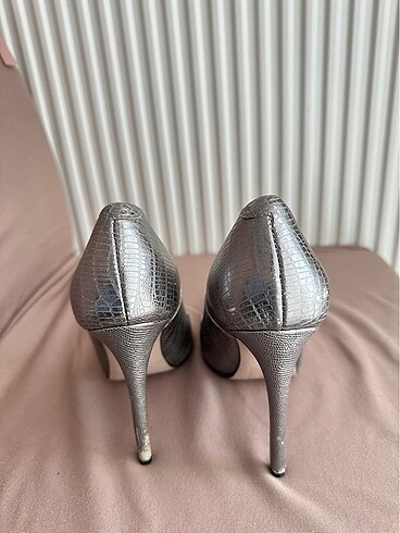 36 Beden gri Renk Hotiç gümüş stiletto