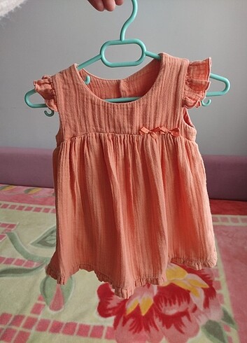 9-12 Ay Beden Muslin elbise