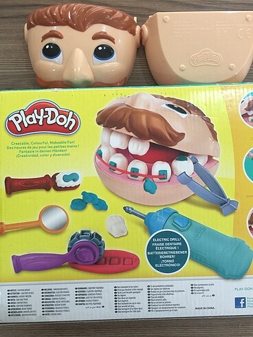 Beden Renk Play Doh doctor drill n fill el dentiste dişçi seti