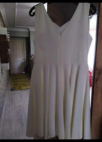 xl Beden beyaz Renk Beyaz elbise 
