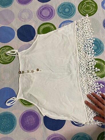 Bershka Keten crop