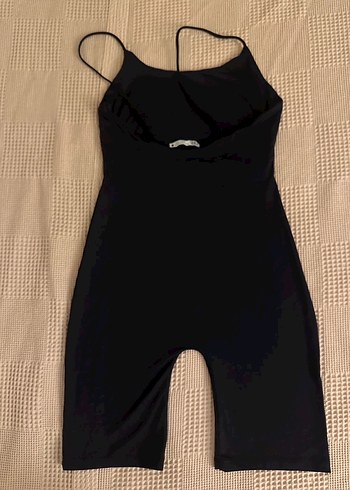 Siyah İnce Askılı Midi Tulum - Görsel 3