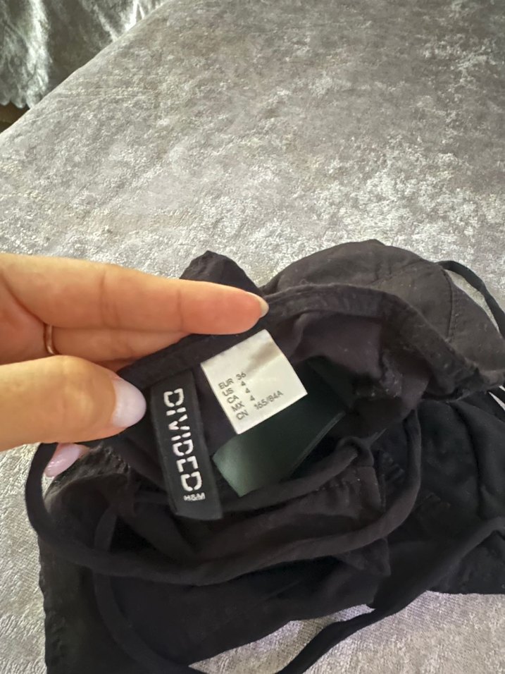 Siyah Mini Halter Yaka Strappy Bustiyer - Görsel 3