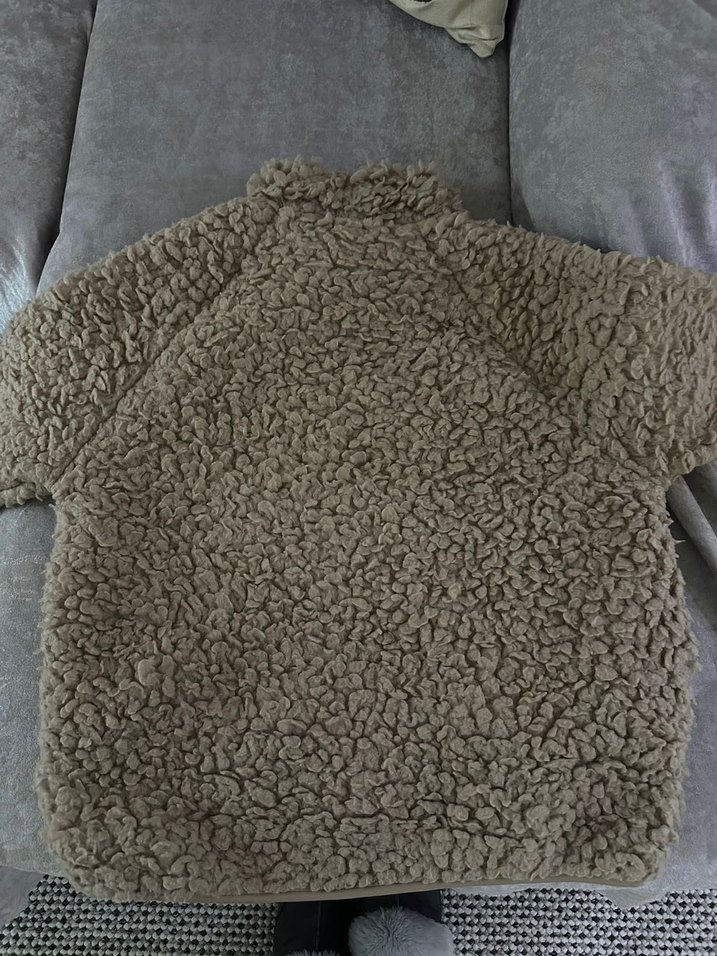 Kadın Bej Peluş Boğazlı Mont - Görsel 3