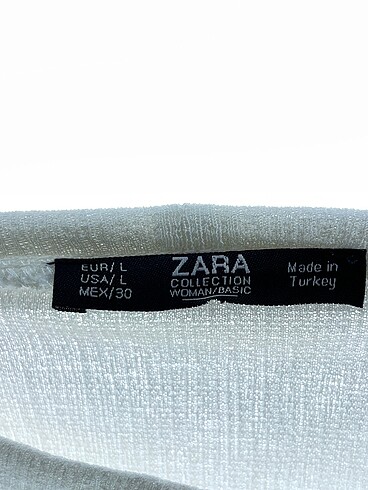 l Beden beyaz Renk Zara Bluz %70 İndirimli.